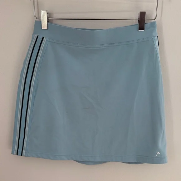 Head Golf Light Blue Athletic Mini Skirt with Stripes size small preppy - Picture 6 of 6